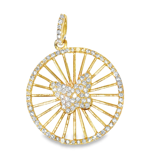 14k Yellow Gold Butterfly Charm