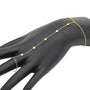 14k Yellow Gold Diamond Hand Chain Bracelet
