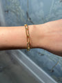 14k Yellow Gold Large Paperclip Bracelet