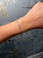 14k White Gold Graduated Bezel Tennis Bracelet