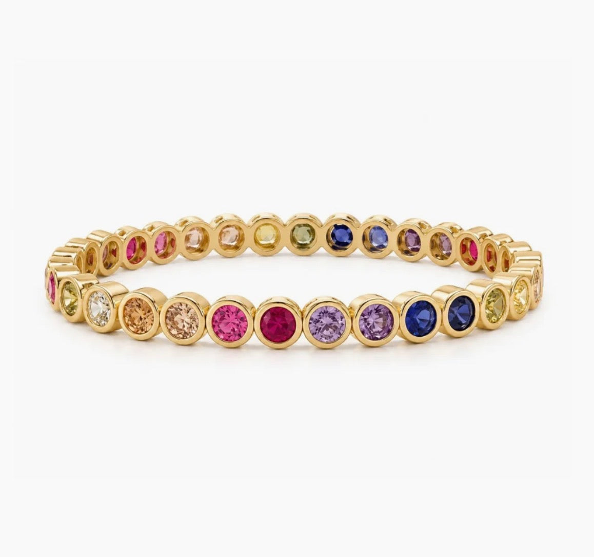 Round Bezel Stretch Bracelet