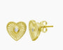 Fluted Heart Earring