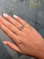 14k White Gold 2 Lab Diamond Stone Ring