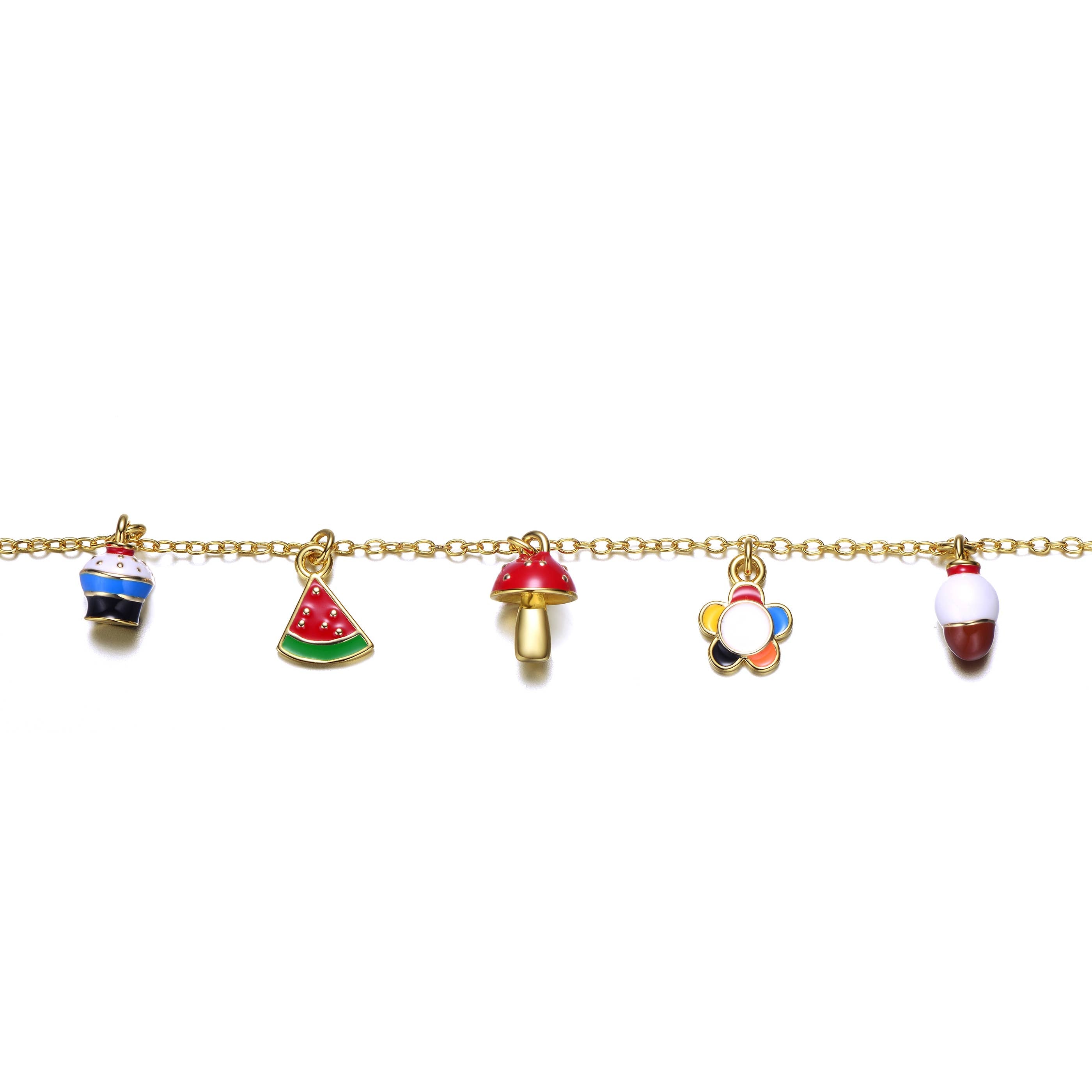 Adjustable Bracelet with Multi-Shaped Charms for Kids