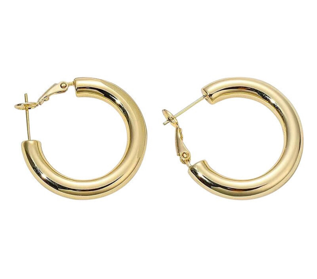 14k Yellow Gold Mini Hoop