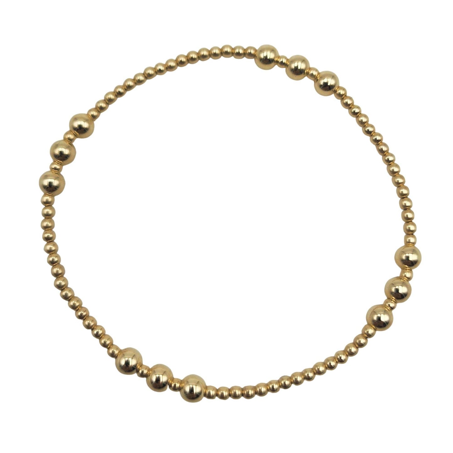 2mm and 4mm Gold Filled Section Bracelet