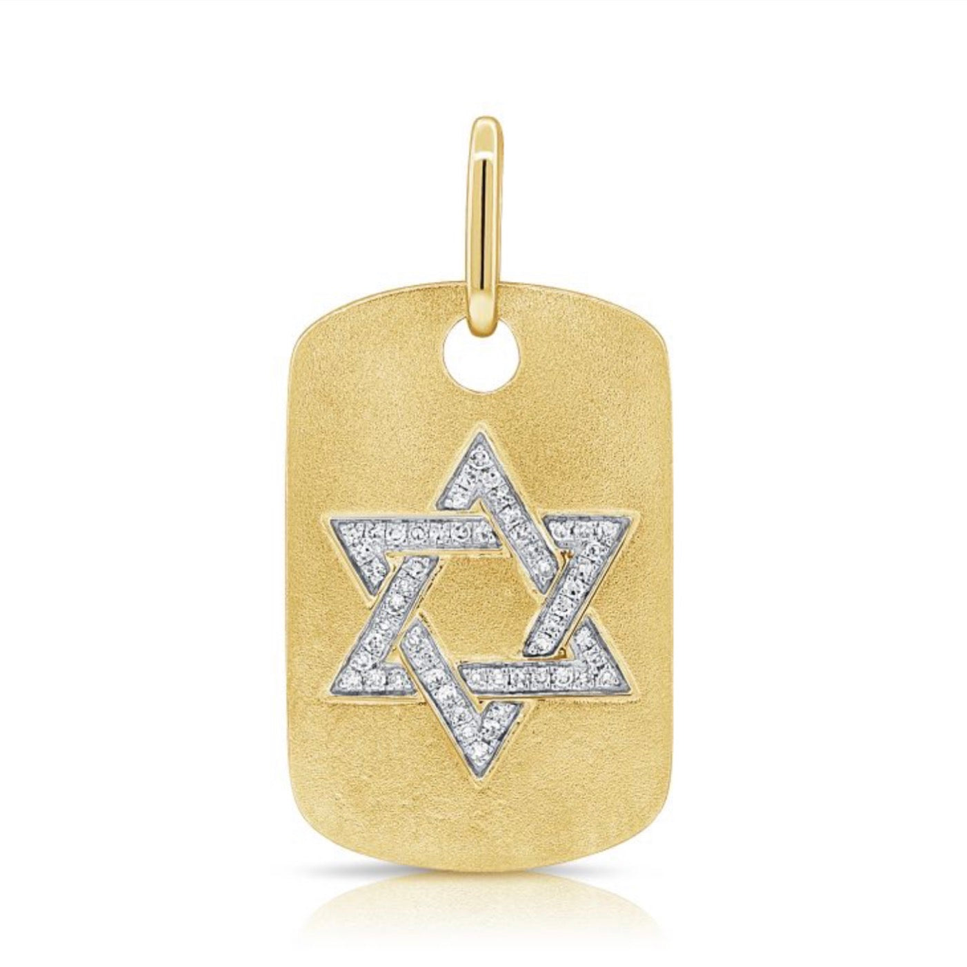 Jewish Star Dog Tag Charm
