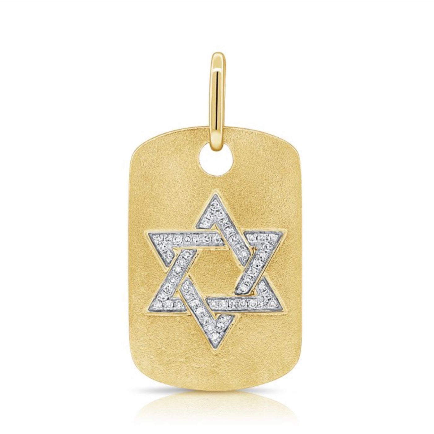 Jewish Star Dog Tag Charm