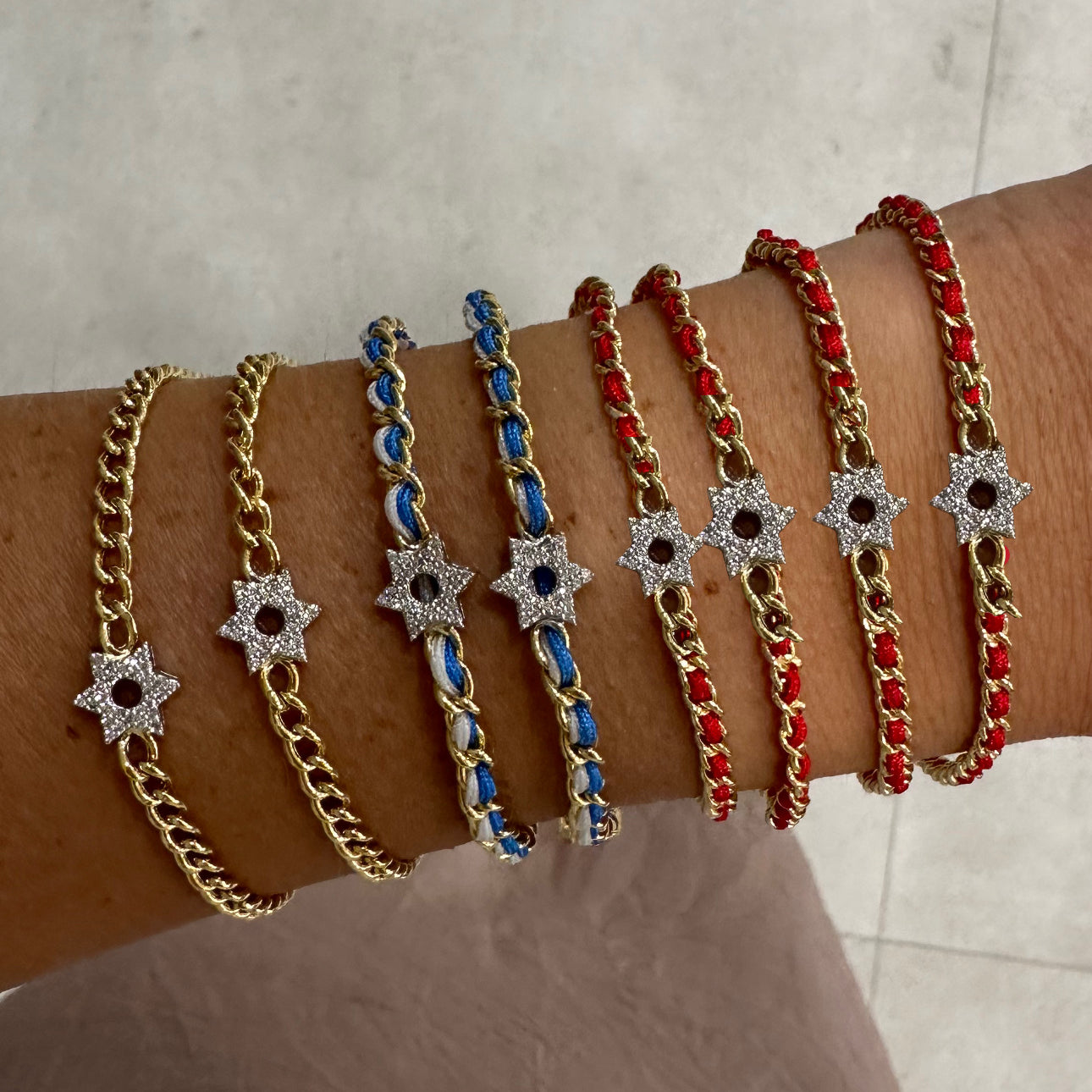 Star of David Cuban Chain Bracelet