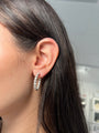 Yellow Gold Diamond Hoop Earrings