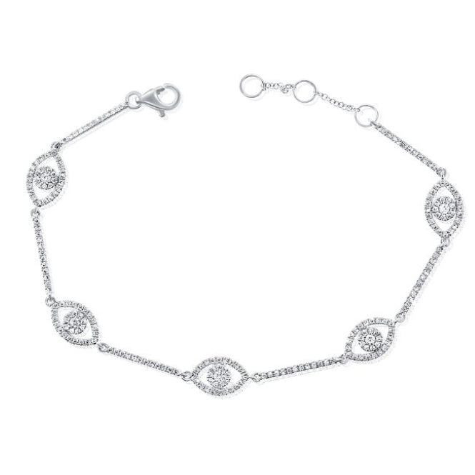 .79CT DIAMOND EVIL EYE BRACELET