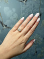 Gold Wave Ring with 2ct Oval Diamond