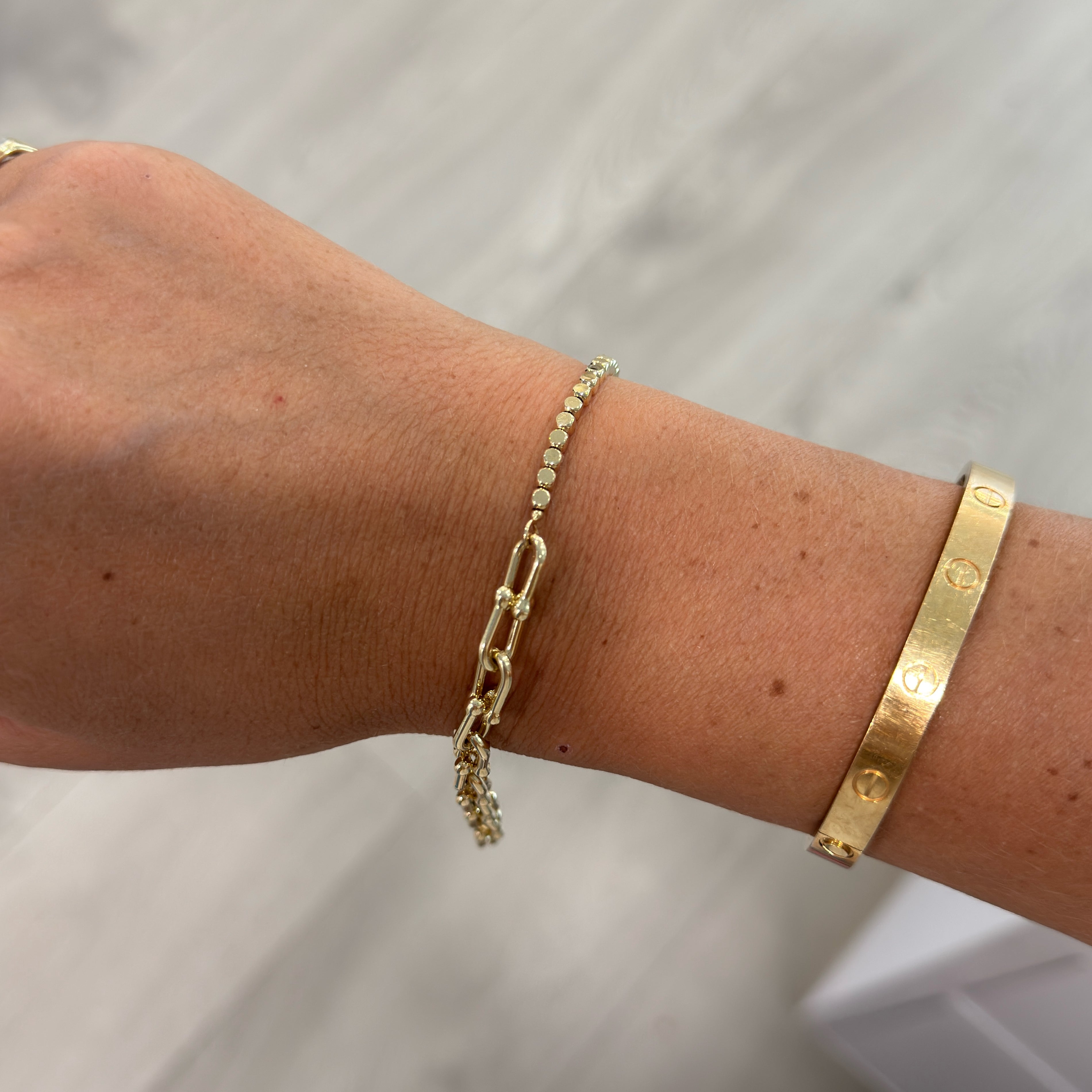 14k Half Tiffany Link Bracelet