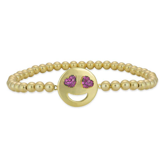 Smiley Face Heart Bracelet