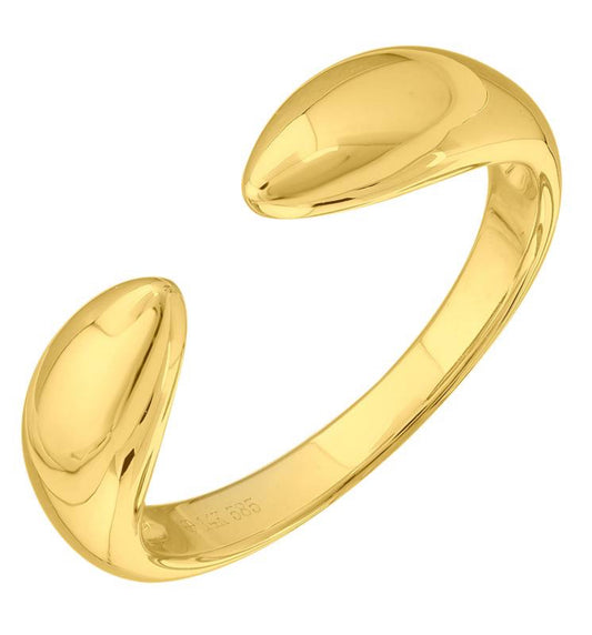 14k Yellow Gold Claw Ring