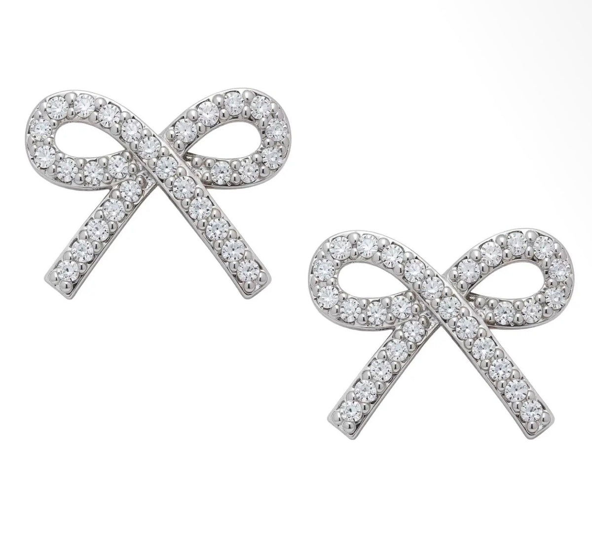 CZ Bow Earrings