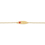 14k Yellow Gold Engravable Heart ID Bracelet