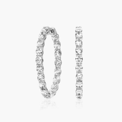 7.5ct Lab Grown Diamond Oval Hoops