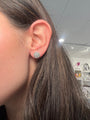 14k Diamond Flower Stud