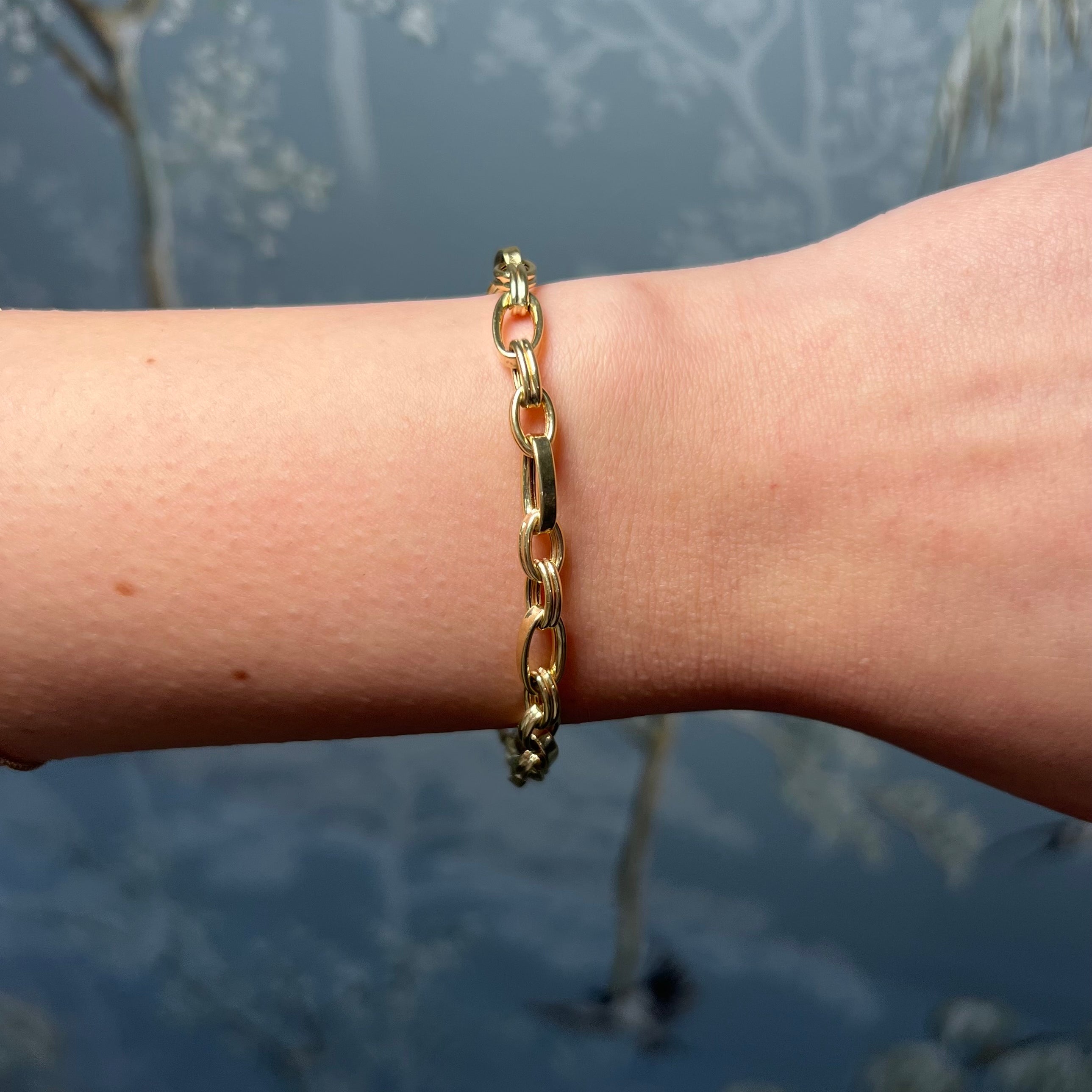 Yellow Gold Link Chain Bracelet