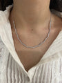 2.2ctw Lab Grown Wave Tennis Necklace