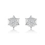 Diamond Star of David Earrings in 14k Gold