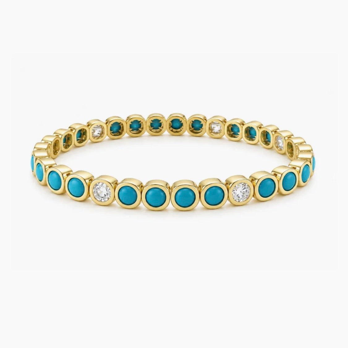 Round Bezel Stretch Bracelet