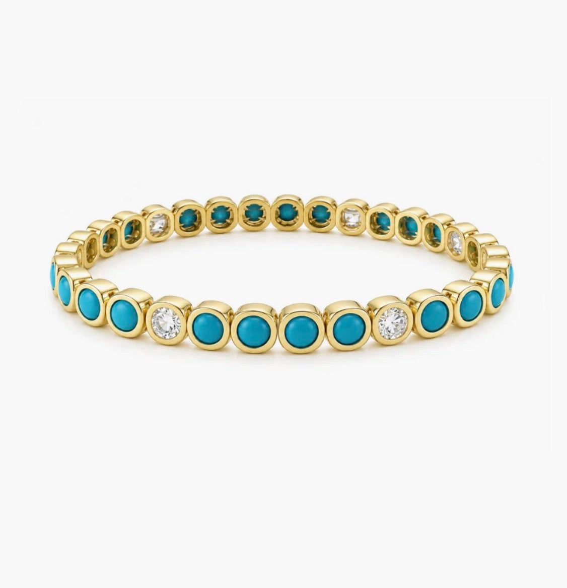 Round Bezel Stretch Bracelet