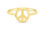 14k Yellow Gold Peace Ring