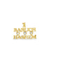 14k Yellow Gold Baruch Hashem Charm