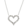 14k Gold Open Heart Lab Diamond Necklace
