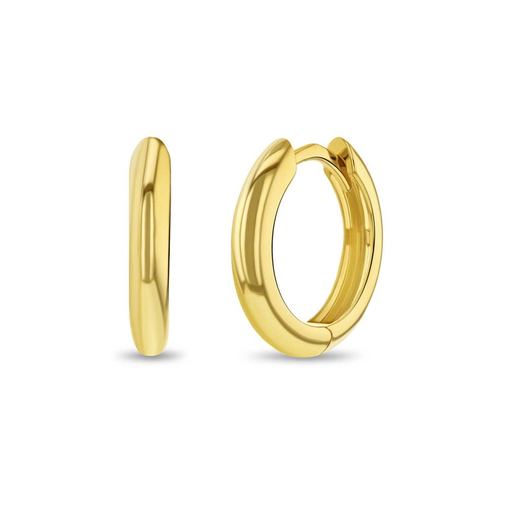 14k Gold Thick Polished Kids / Children's / Girls Earrings