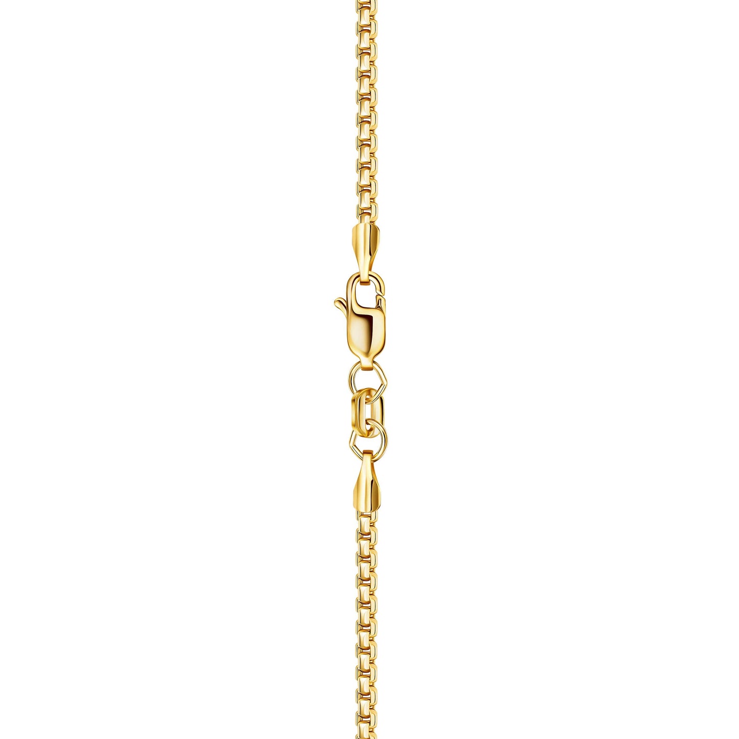 14k Gold Round Box Chain Necklace