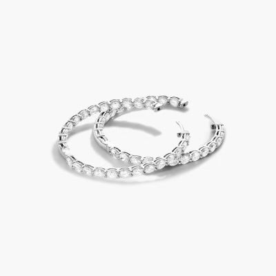 4.47ctw Lab Grown Diamond Hoops