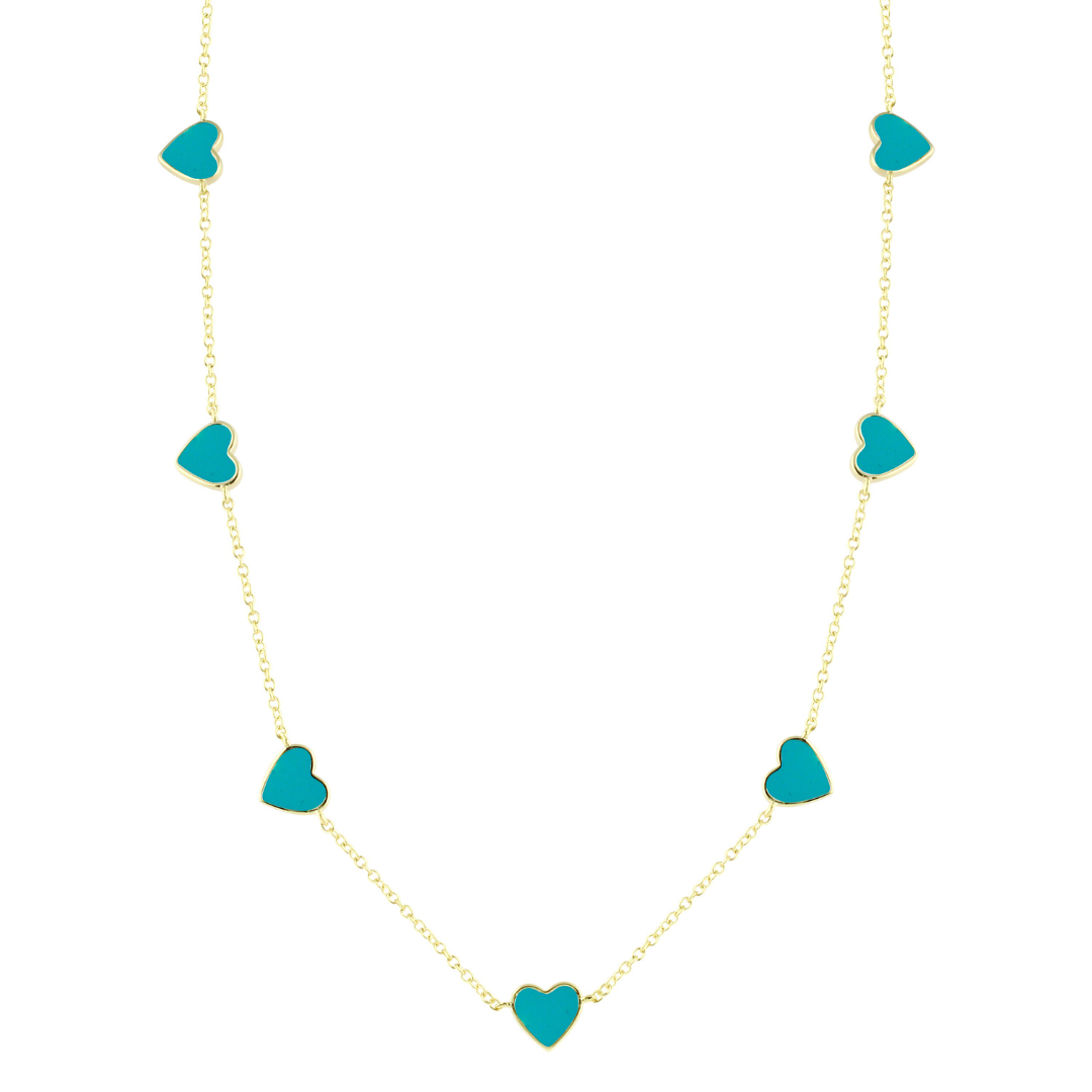 Sweetest Enamel Heart Necklace