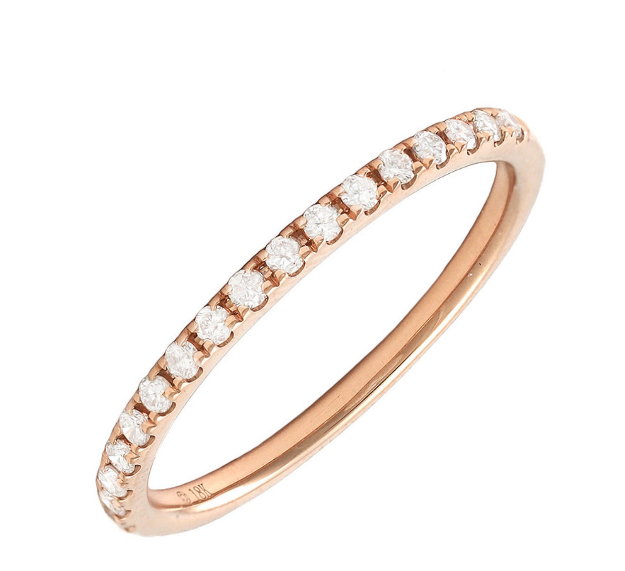18kt Rose Gold Classic Round Prong Diamond Ring