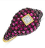 1.24CT RUBY AND BAGUETTES PINKY RING
