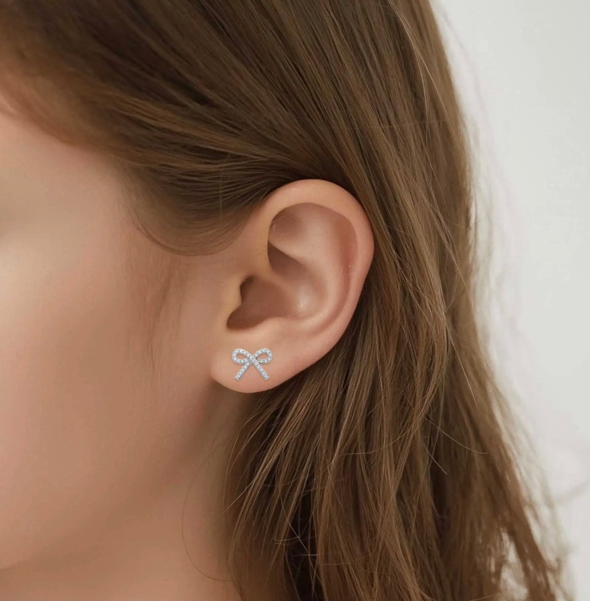 CZ Bow Earrings