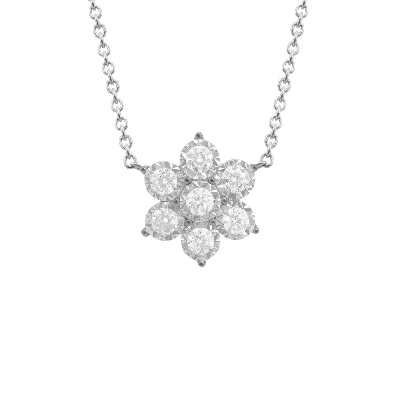 Medium Diamond Flower Necklace