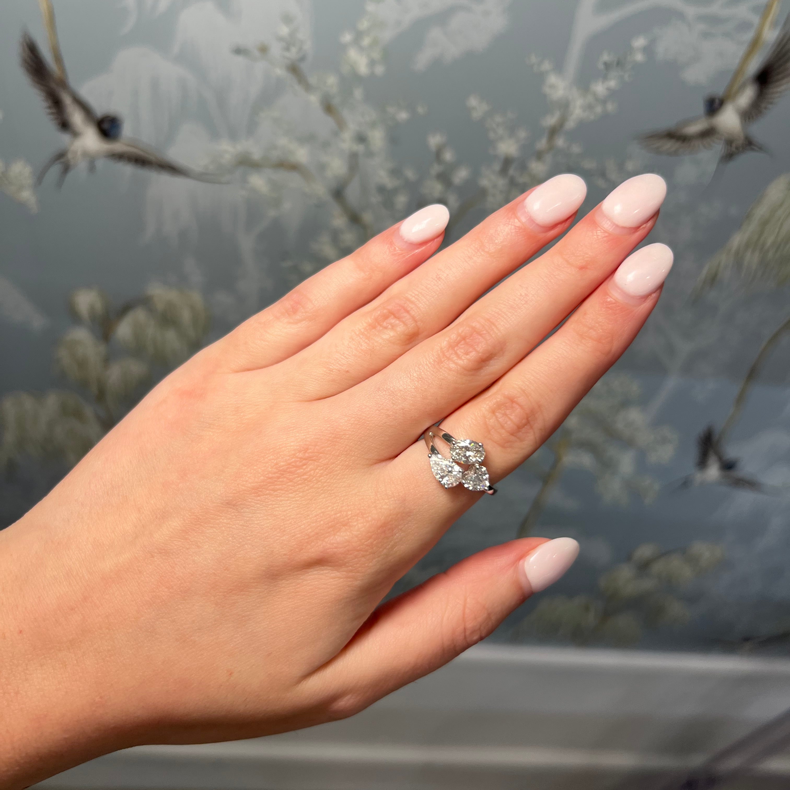 2.09ct Lab Diamond 3 Stone Ring