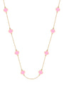 Inlay Clover Station Necklace
