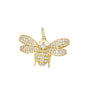 14k Yellow Gold Diamond Bee Charm