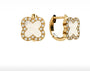 Inlay Clover Enamel Huggie