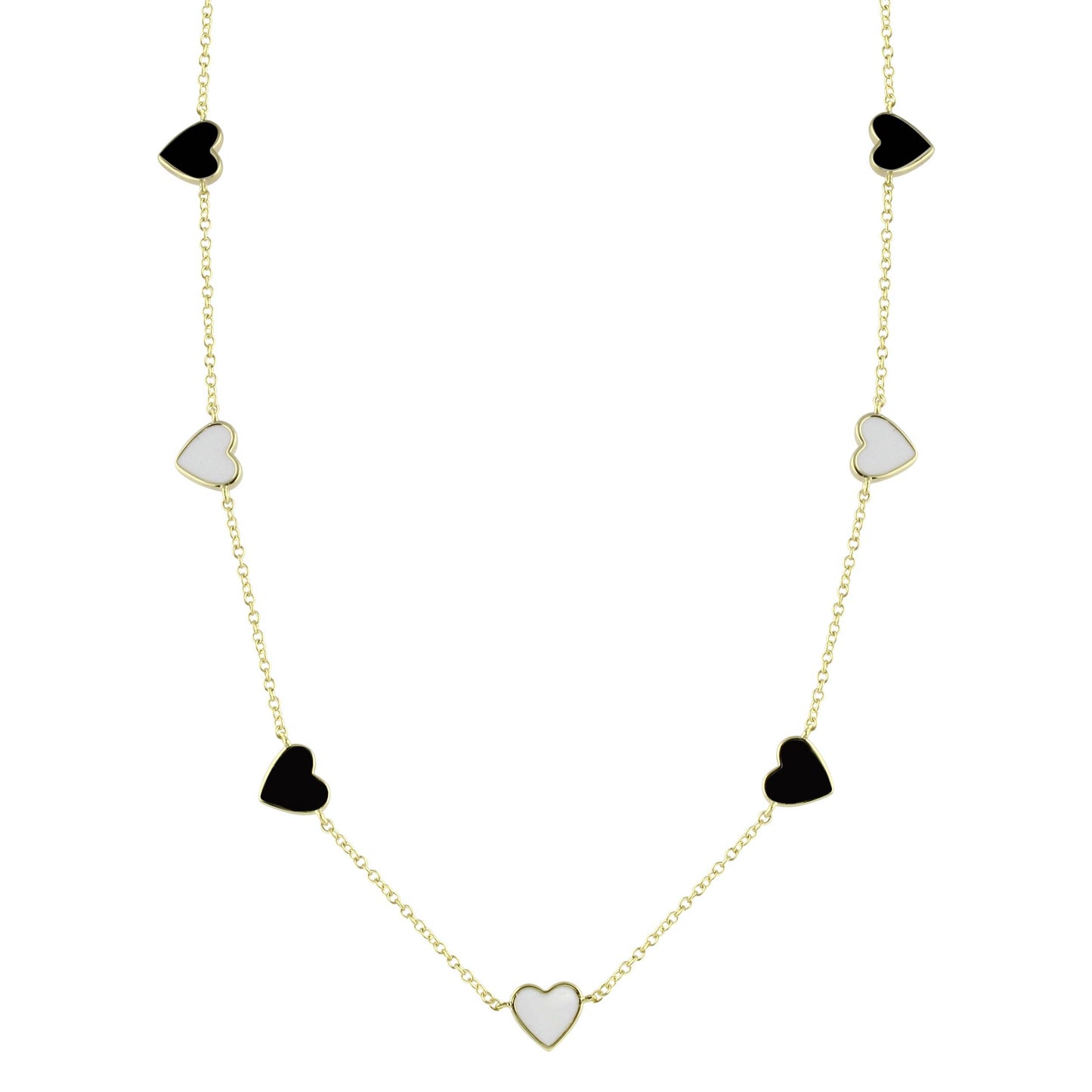 Sweetest Enamel Heart Necklace