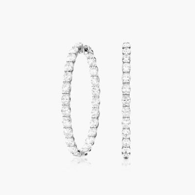 4.47ctw Lab Grown Diamond Hoops