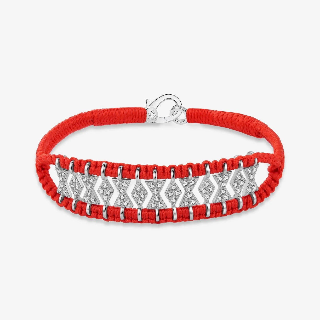 Red String and Moissanite Bracelet