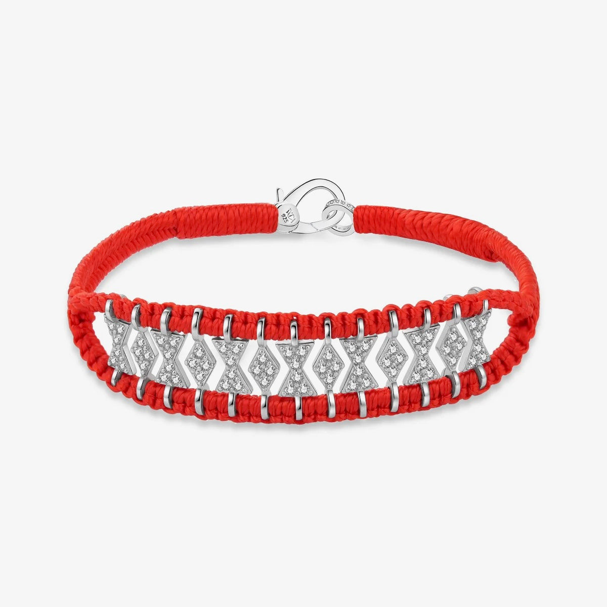 Red String and Moissanite Bracelet