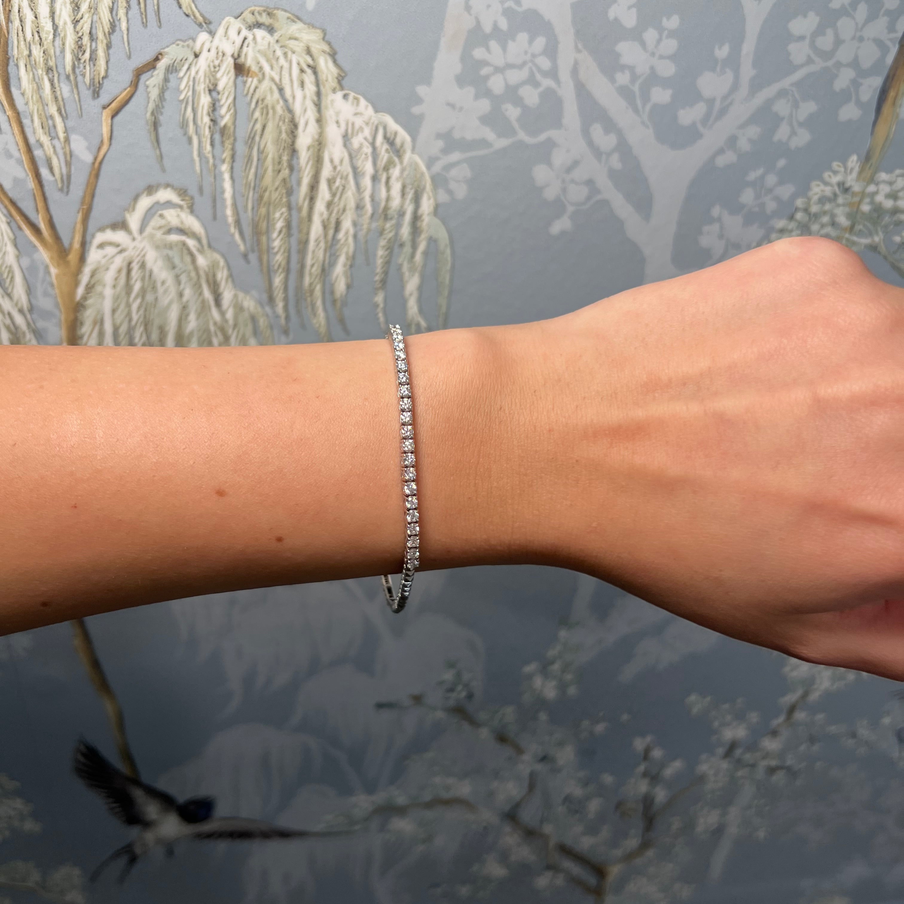 Half Diamond Tennis Bracelet