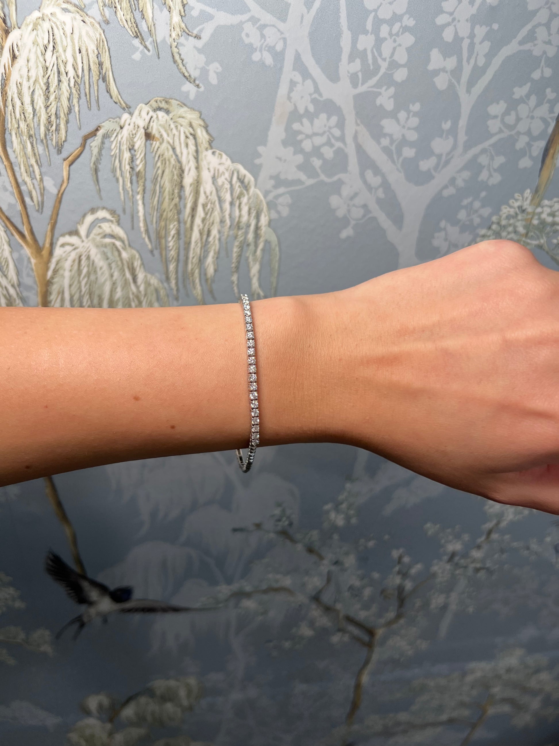 Half Diamond Tennis Bracelet