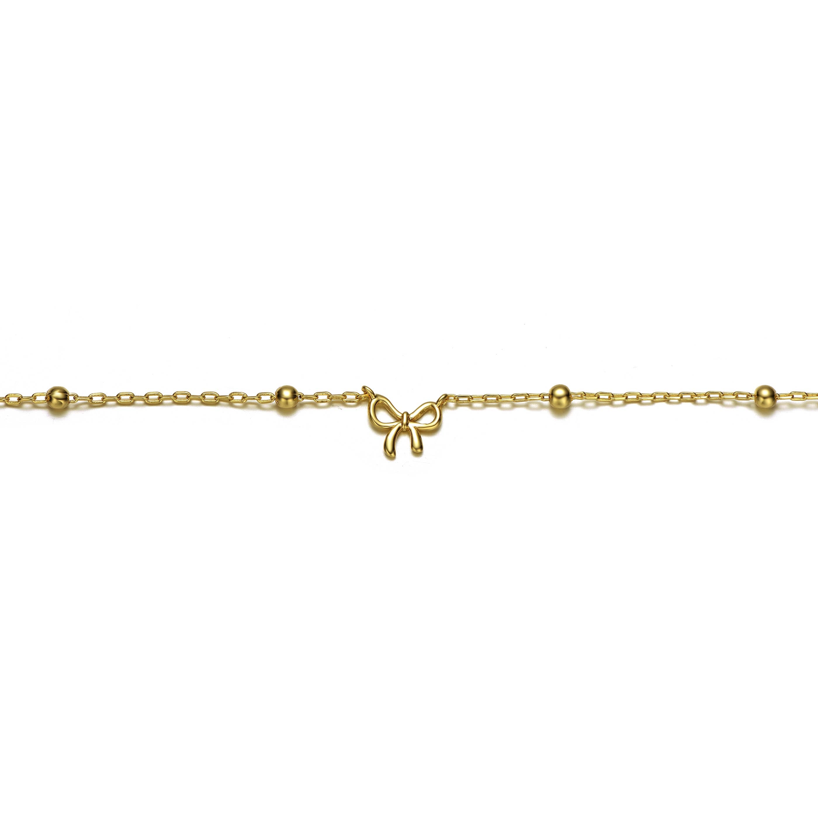 Kids Adjustable Bracelet with Ribbon Charm and Beads